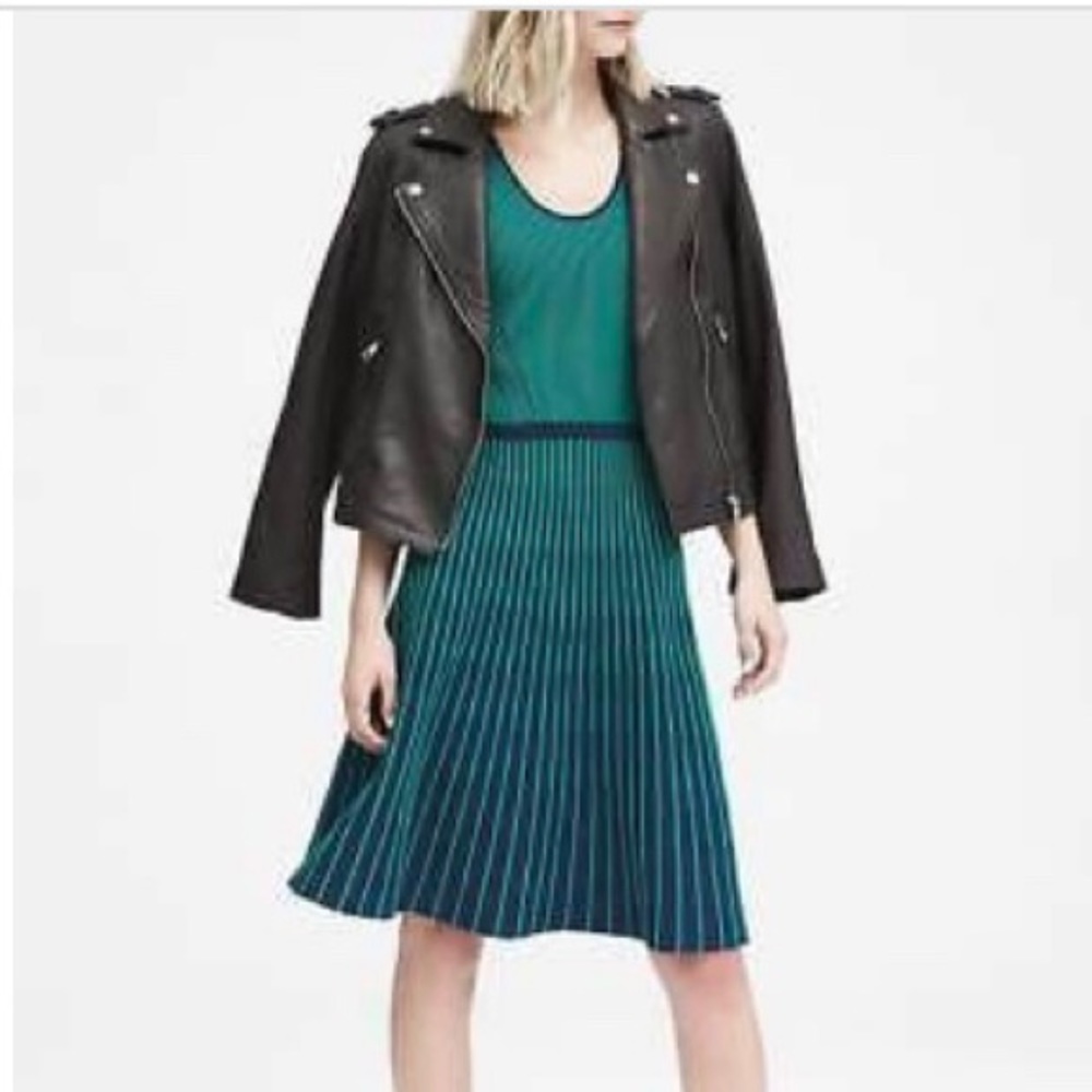 Banana Republic Green and Blue Stripe Knit Dress